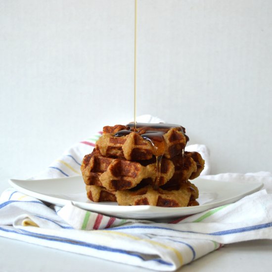 Healthy Banana Bread Waffles!