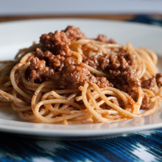 Old World Spaghetti and Meat Sauce