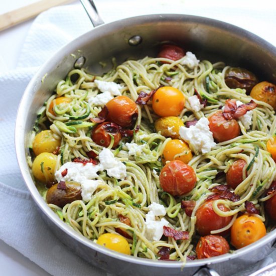 Whole Wheat and Zucchini Spaghetti