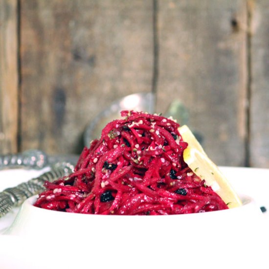 Raw beet salad