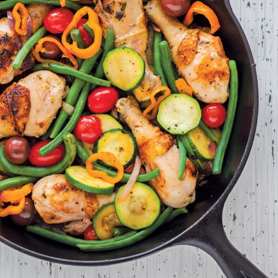 Rustic Skillet Chicken & Vegetables