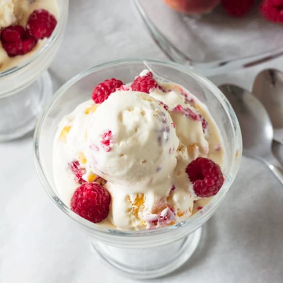 NoChurn Peach & Raspberry Ice Cream