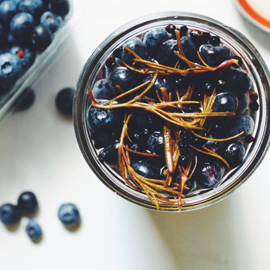 Pickled Blueberries with Rosemary