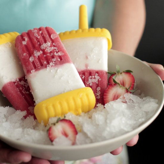 Strawberry Lemonade Cream Pops