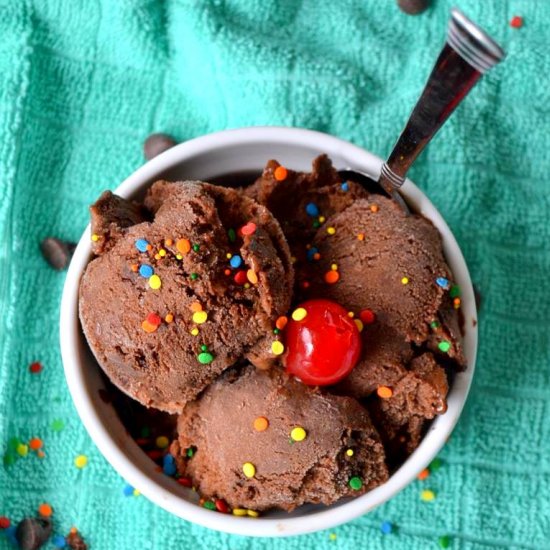 Chocolate Brownie Banana Ice Cream