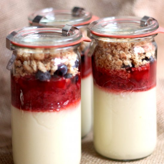 Triple Berry Cheesecake in a Jar