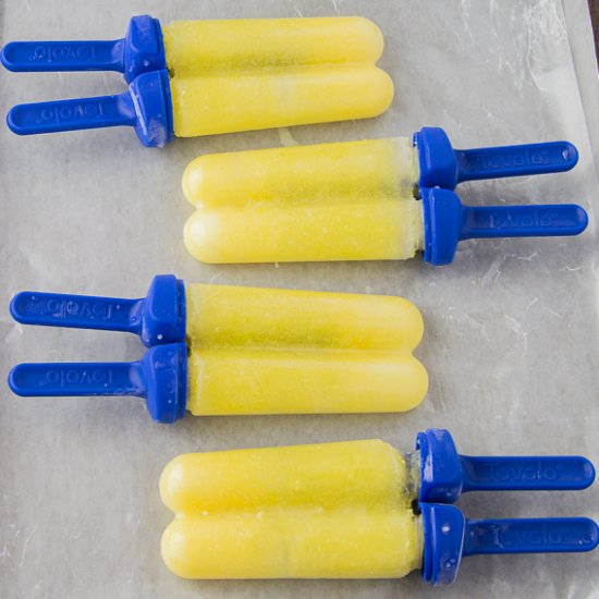 Coconut Water Pineapple Popsicles