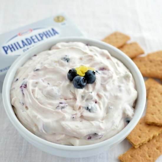 Lemon Blueberry Cheesecake Dip