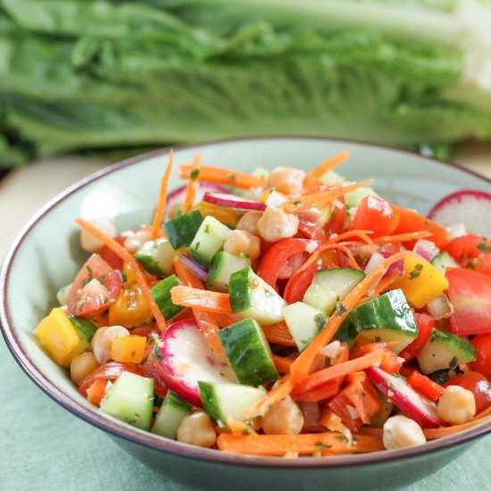 Garden Vegetable Chickpea Salad