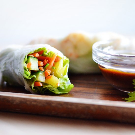 Pineapple Shrimp Spring Rolls