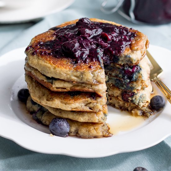 Blueberry Oatmeal Pancakes