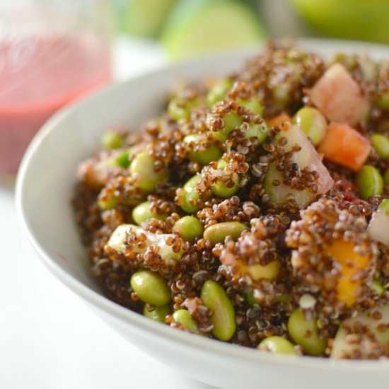 Edamame quinoa salad