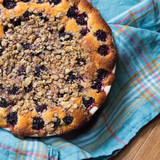 Blackberry Cornbread Buckle