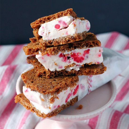 Raspberry Cheesecake Sandwiches