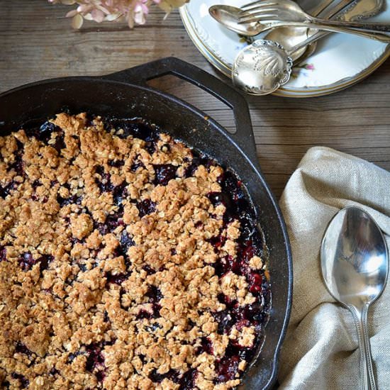 Cherry Skillet Crumble