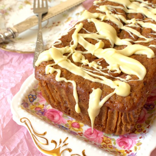 Fresh Raspberry Swirl Loaf Cake