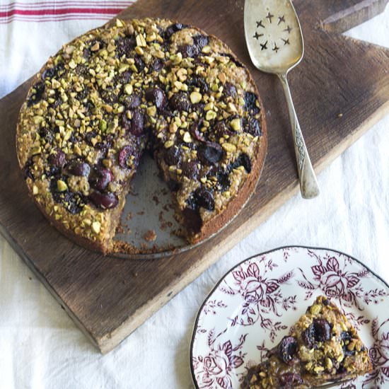 Cherry Pistachio Almond Cake