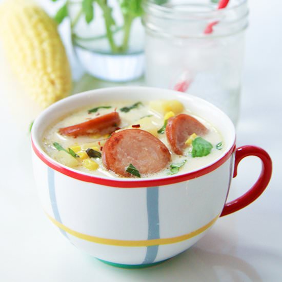 Corn Chowder with Sausage