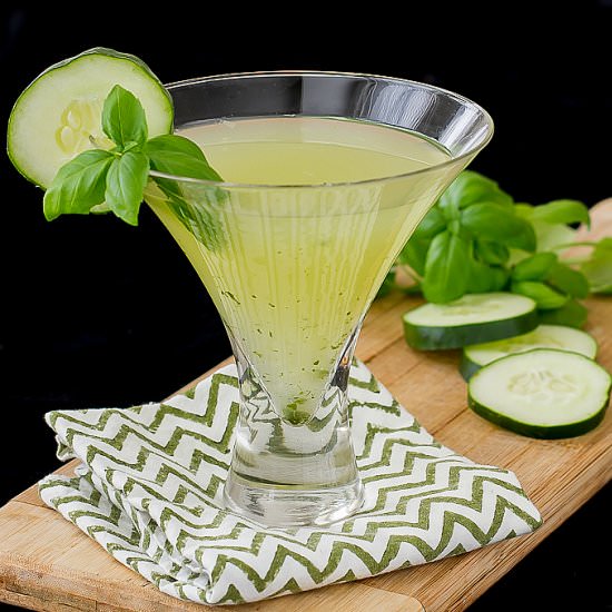 Cucumber Basil Martini