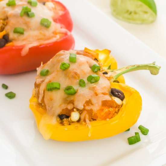 Quinoa Enchilada Stuffed Peppers