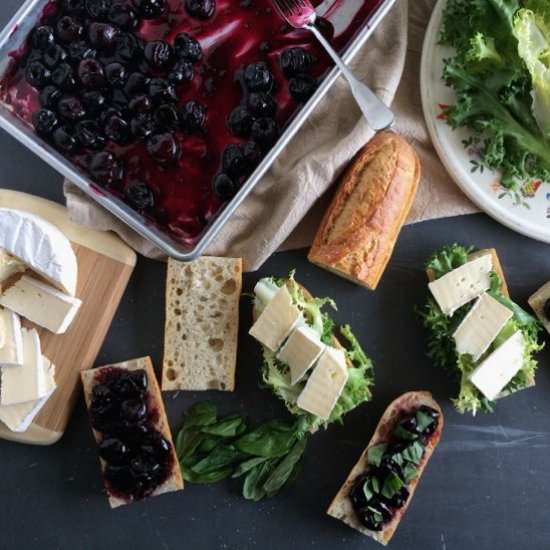 Roasted Cherry & Brie Sandwiches