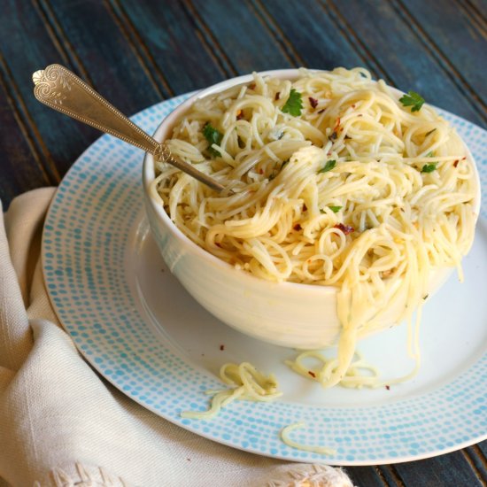 Aglio Olio Parmesan Pasta