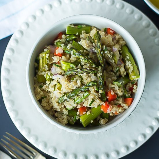 Quinoa Salad with Roasted Asparagus