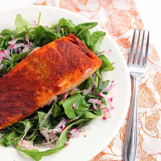 Easy Broiled Curry Salmon