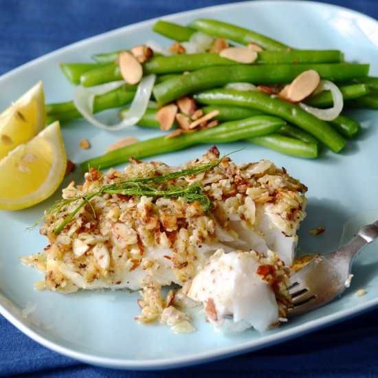 Almond Cod and Green Beans