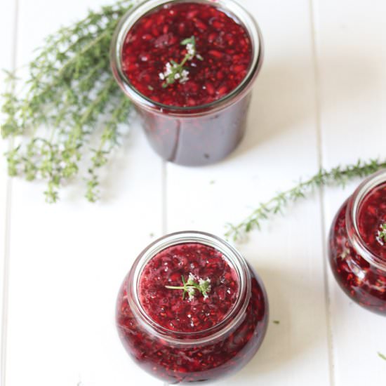 Pomegranate Raspberry Thymian Jam