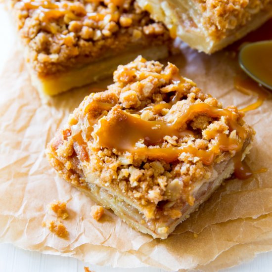 Salted Caramel Apple Pie Bars