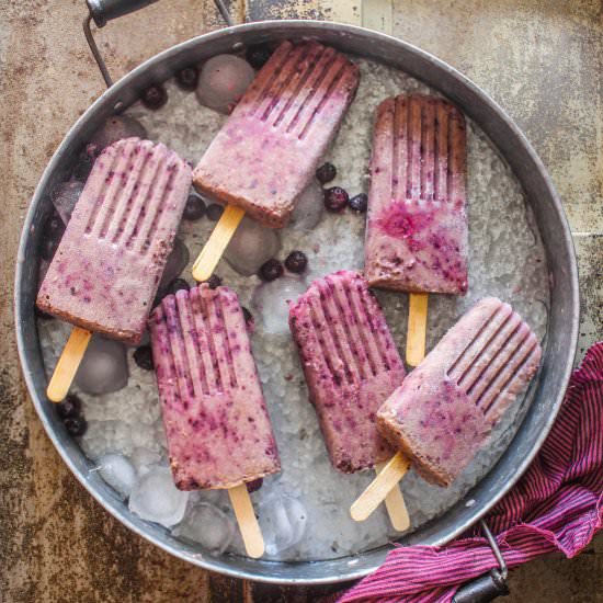 Banana, Blueberry Popsicles