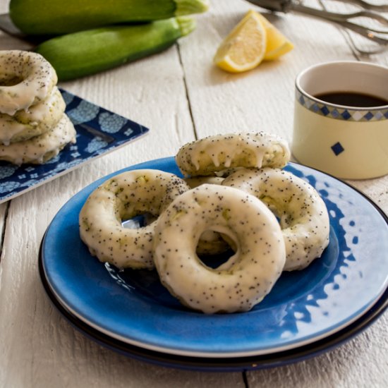 Lemon Poppy Seed  Zucchini Donuts