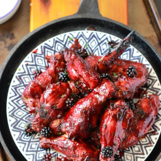 Sriracha Blackberry BBQ Wings