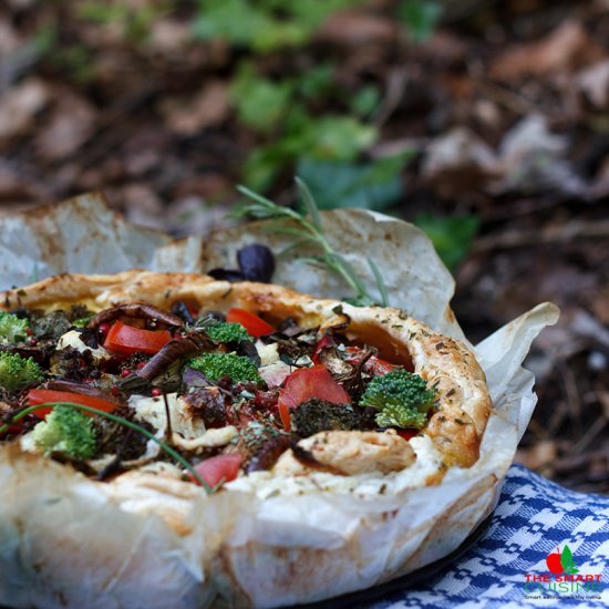 Vegetables and Herbs Rustic Tart