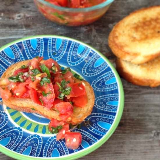 Egyptian Tomato Bruschetta