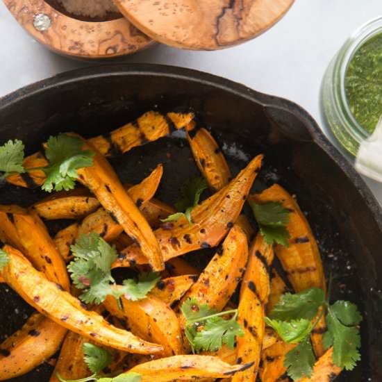 Grilled Sweet Potato Wedges