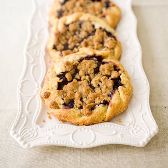 Blueberry Galettes with Crumble