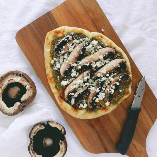 Blue Cheese & Mushroom Pizza