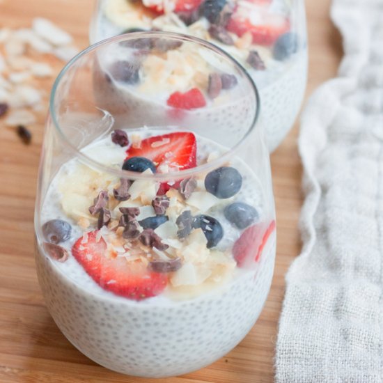 Banana Split Chia Seed Pudding