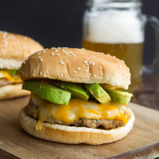 Chipotle pork burger