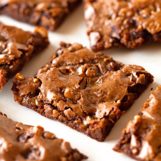 Toffee & Chocolate Brownie Bark