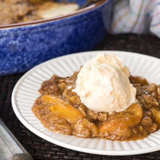 Crispy Peach Cobbler