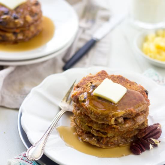 Whole Wheat Morning Glory Pancakes