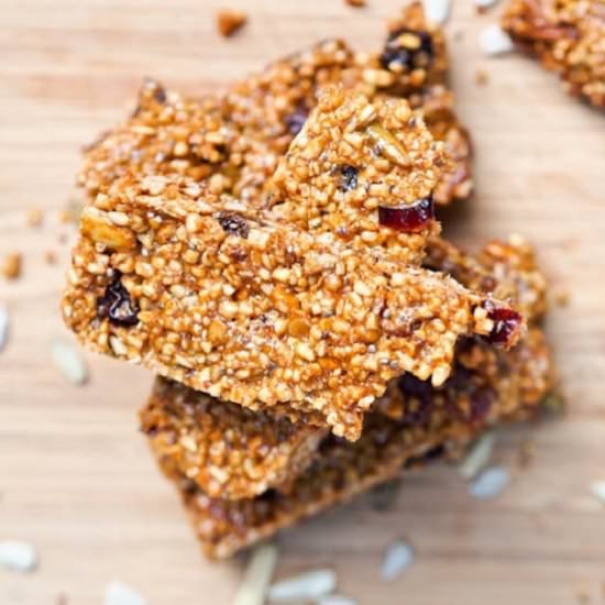 Vegan GF Fruit and Nut Granola Bars