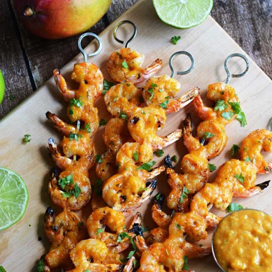 Mango Chile Glazed Shrimp