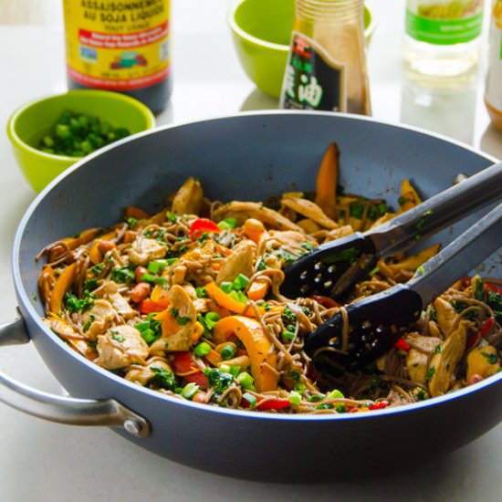 Healthy Peanut Chicken Soba Noodles