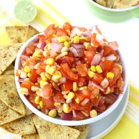 Corn Salsa w/ Chili Lime Chips