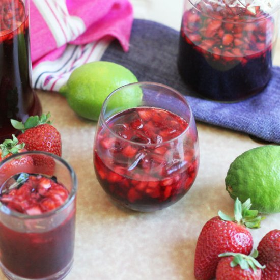 Strawberry Hibiscus Lime Cooler