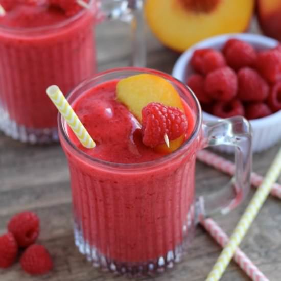 Frozen Raspberry Peach Lemonade